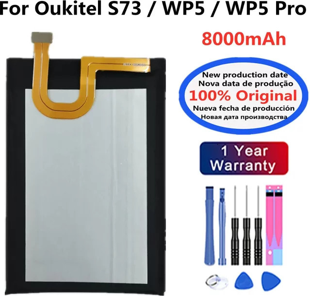 Oukitel Ersatzakku mit 8000mAh für WP5, WP5 Pro, S73 und S73 inklusive Werkzeug - Bild 1