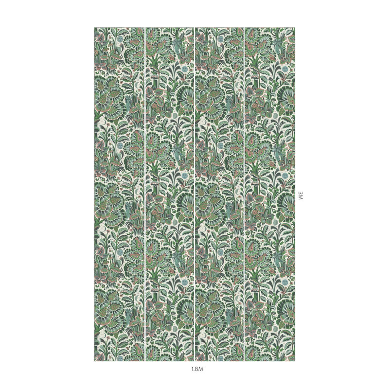 House of Hackney Tapete Moon Garden Magna in Tourmaline mit floralem Art Nouveau Design - Bild 4