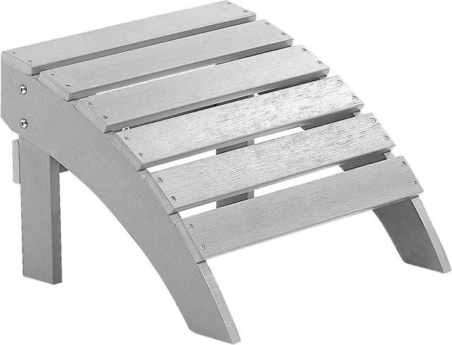 Beliani Fußhocker Retro Grau B: 43 cm, T: 50 cm, H: 34 cm - Bild 1