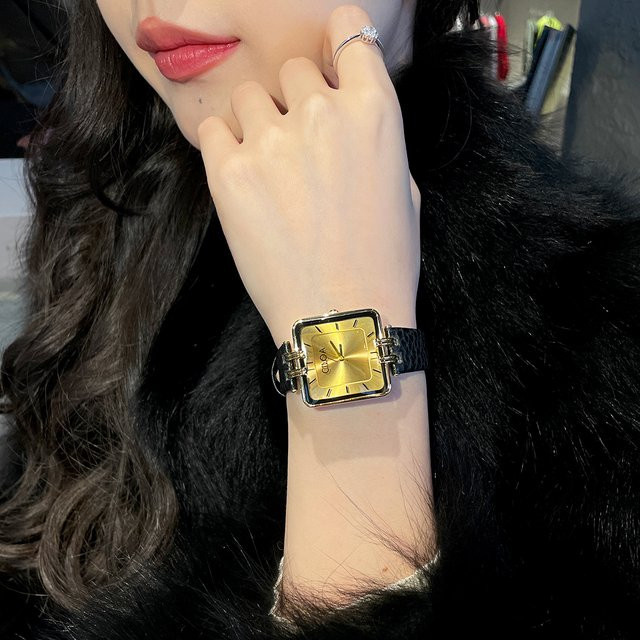 CILOA Armbanduhr, Quarz, Gold, Bicolor, Eckig, Damen - Bild 1
