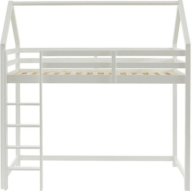 Vente-unique Hausbett Tarzia aus Kiefernholz in Weiß für Kinder - Bild 1