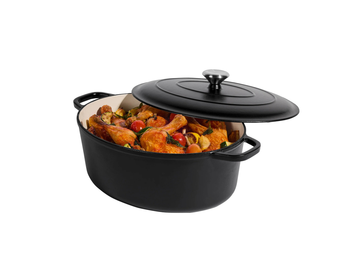 SILVERCREST Premium-Gusseisenbräter aus emailliertem Gusseisen, Schwarz, 7,1 l - Bild 3