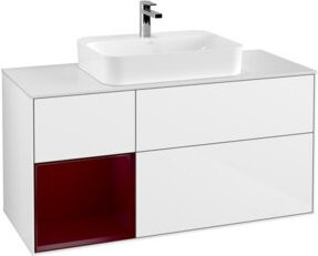 V&B Waschtischunterschrank Finion mit Wandbeleuchtung, Farbe: Weiß, Breite: 120 cm, Tiefe: 50,1 cm, Höhe: 50,1 cm - Bild 1