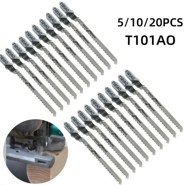 Bosch Stichsägeblatt Set T101AO T-Schaft HCS für Holz, Metall und Kunststoff, 5 Stück, Silber - Bild 1