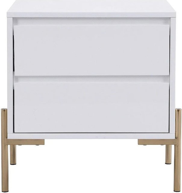 Pascal Morabito Nachttisch Korasa in Weiß und Goldfarben mit Breite: 50 cm - Bild 1