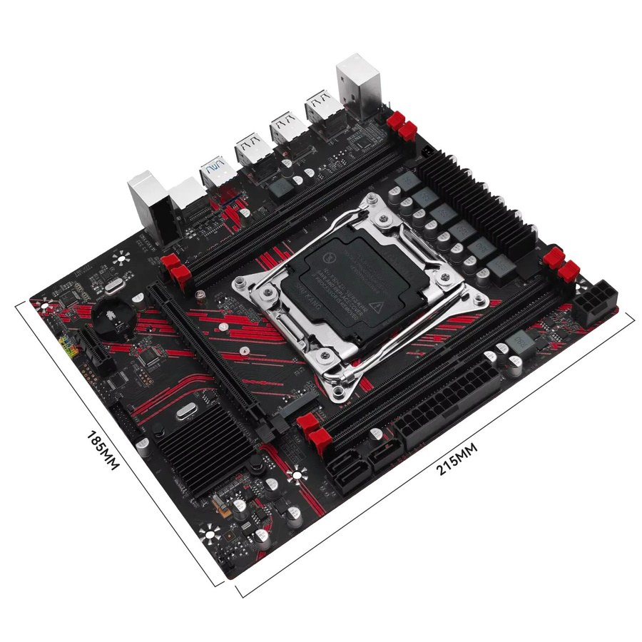 MACHINIST X99 PR8 Motherboard LGA 2011-3 für Intel Xeon E5 V3 CPUs, unterstützt DDR3 RAM und NVMe M.2/SATA 3.0, Schwarz - Bild 2