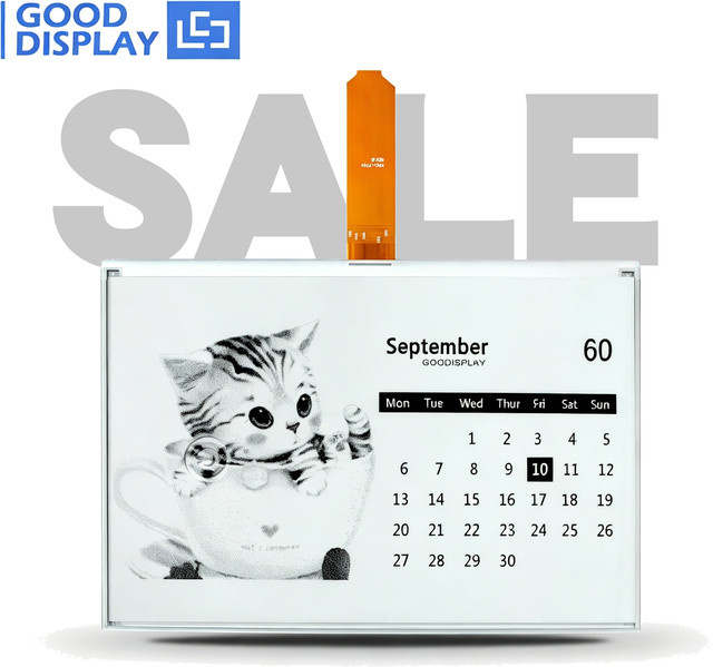 Goodisplay E-Ink-Displaymodul GDEM133T91 mit 13,3 Zoll HD E-Paper-Display, SPI-Schnittstelle, Farbe: Weiß, Auflösung: 960 x 680 Pixel - Bild 1