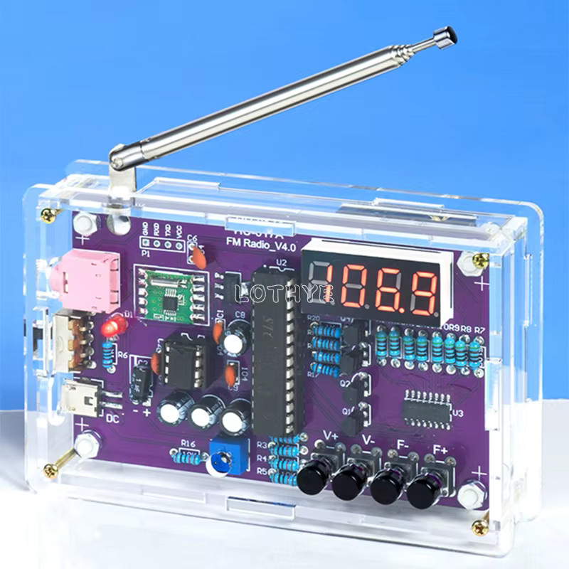 Elektronisches DIY FM Radio Kit mit RDA5807S Chip, Frequenz 87-108 MHz, Multifunktions Radio zum Löten in Multicolor - Bild 2