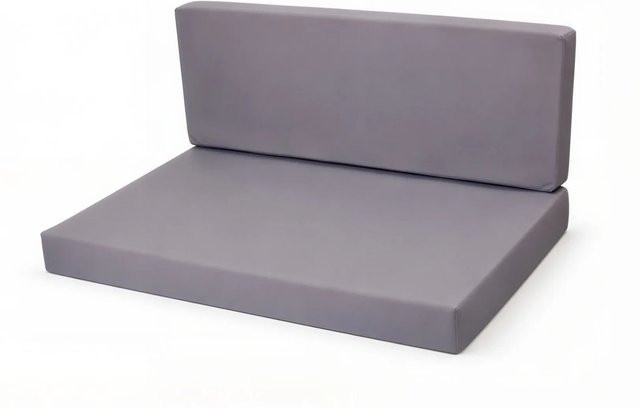 Setgarden Flat Set Palettenkissen Grau mit Sitzkissen und Rückenkissen, B/T/H: 120 x 50 x 10 cm - Bild 1