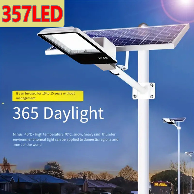 YQCHEZI LED Solar Wandleuchte wasserdicht mit 6000mAh Akku für Hausgarten und Hinterhof in Schwarz oder Weiß - Bild 1