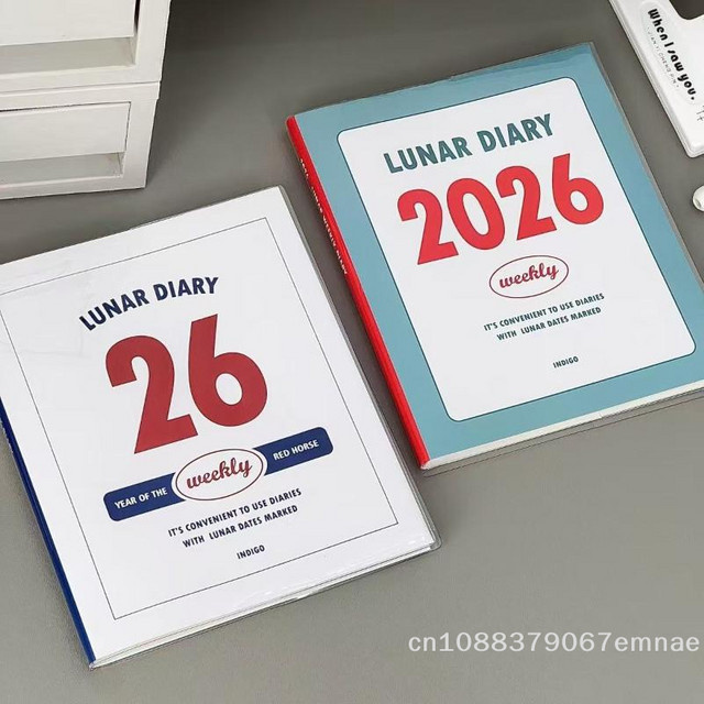 ZYAS Terminplaner 2026 Minimalistisches Tagebuch mit Kalender und Wochenplaner in Blau als Retro-Journal und Studienplaner für Studenten mit Softcover - Bild 1