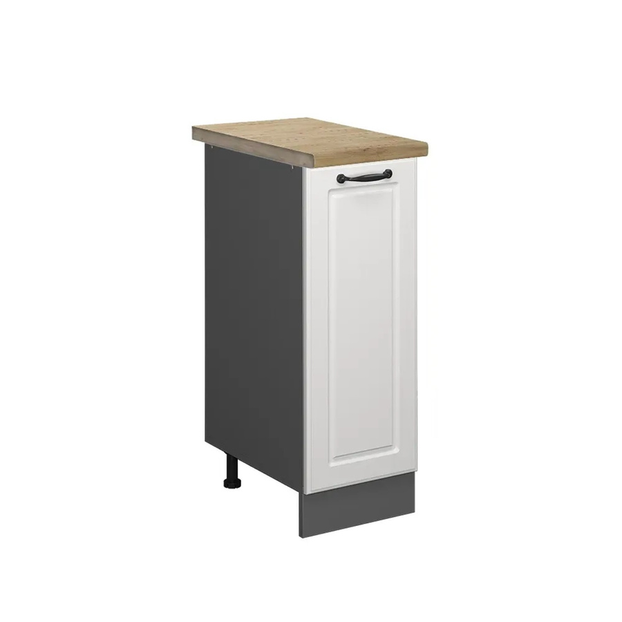 Vicco Apothekerschrank R-Line Landhaus Stil in Weiß und Anthrazit mit Eiche Optik, Breite: 30 cm, Höhe: 81,6 cm, Tiefe: 60 cm - Bild 2