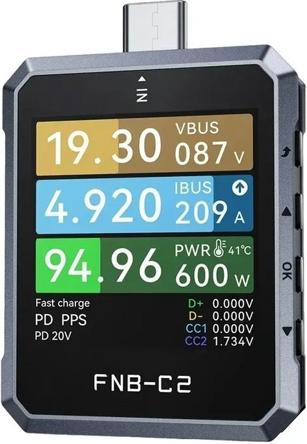 FNIRSI FNB-C2 Spannungstester USB-C in Grau - Bild 1