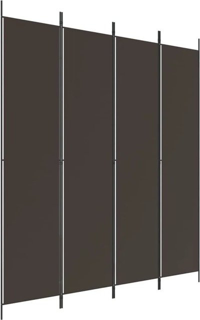 vidaXL Paravent aus Stoff in Braun, 4-teilig, B: 200 cm, H: 220 cm - Bild 1