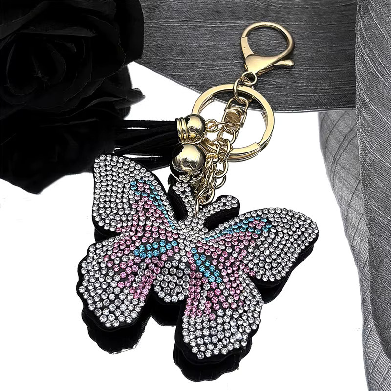 Lovely FAJA Anhänger Schmetterling, Bunte Strass, Edelstahl, Gold Farbe, Damen - Bild 4