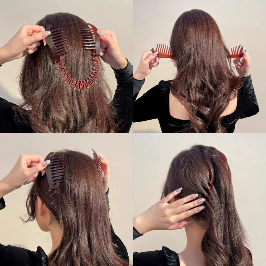 Bananen Kämme für DIY Pferdeschwanz Haarschmuck, Damen - Bild 5