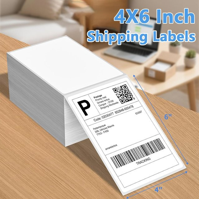 Marklife Selbstklebende Direkt-Thermoetiketten für Versandetiketten, Weiß, B/H: 100 x 150 mm - Bild 1