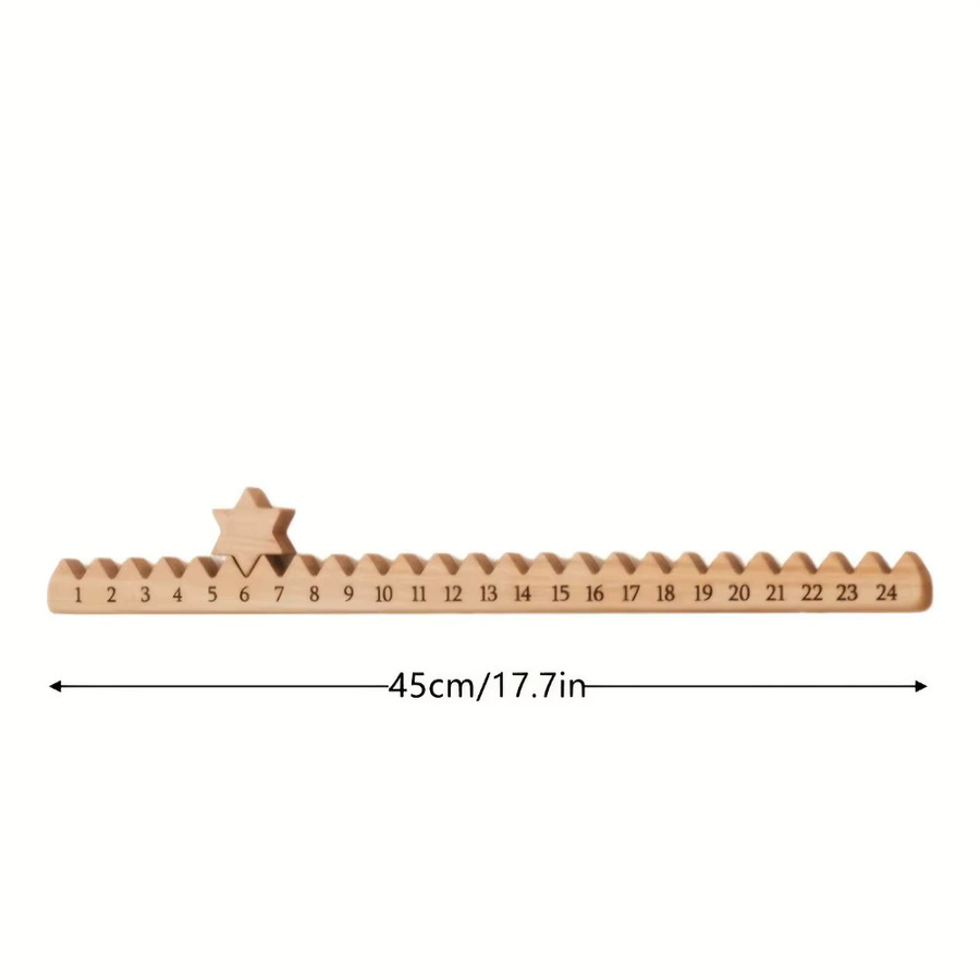 WakaParty Adventskalender aus Holz mit Weihnachtsmann Motiv für die Weihnachtsdekoration - Bild 2
