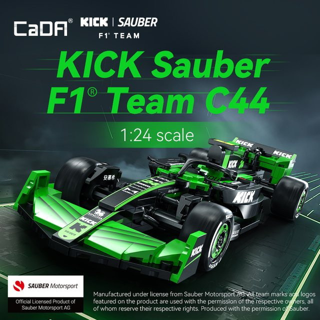 CaDA MOC Sauber F1 Team C44 Formel 1 Rennwagen Baustein-Set in Grün - Bild 1