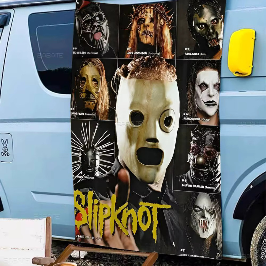 Potdemiel Wandbehang Slipknot Heavy Metal Rock Band Mandala Wandbanner Bunt B/H: 70 x 50 cm - Bild 4
