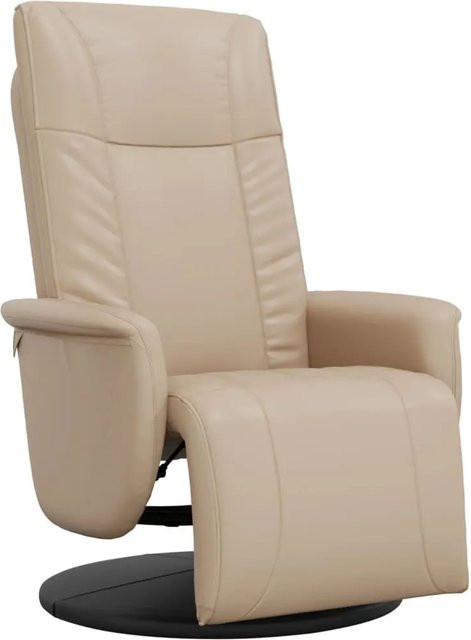vidaXL Relaxsessel mit Fußteil in Cappuccino-Braun aus Kunstleder mit 360-Grad-Drehfunktion und verstellbarer Rückenlehne - Bild 1
