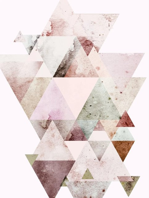 Komar Wandbild Triangles Red B: 30 cm, H: 40 cm - Bild 1