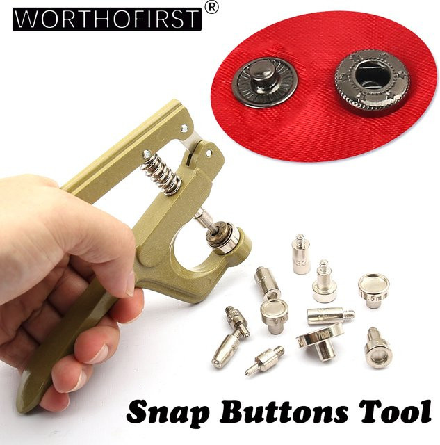 WORTHOFIRST Handpresswerkzeug für Lederarbeiten und Druckknöpfe in Gold - Bild 1