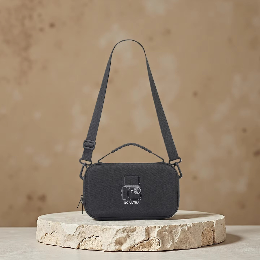 Ykoree Reise-Tragetasche für Insta360 GO Ultra, harte Schutzaufbewahrungstasche und Schultertasche für Action-Kamera-Zubehör, Schwarz - Bild 3