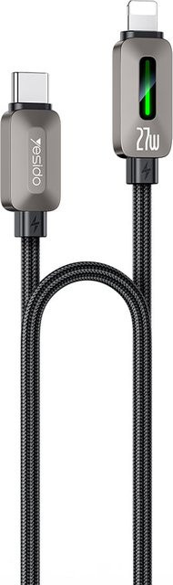 Yesido CA199 USB-C auf Lightning Daten- und Ladekabel mit 27W in Schwarz, Länge: 1,2 m - Bild 1