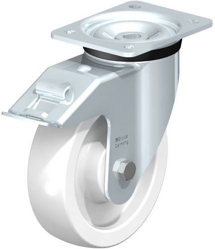 Blickle Lenkrolle LK-SPO 175G-FI mit Feststeller, Rad-Durchmesser: 175 mm, Tragfähigkeit: 600 kg, Farbe: Weiß - Bild 1