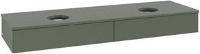 V&B Waschtischunterschrank Antao mit LED-Beleuchtung, Farbe Grau Lack, B/T: 160 x 50 cm - Bild 1