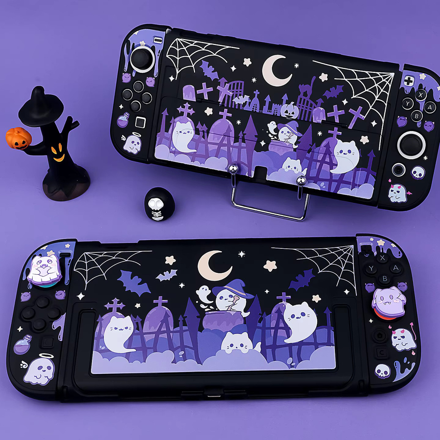 LISM Ghost Schutzhülle für Nintendo Switch, OLED und Switch 2 mit abnehmbarer Hartschale und Joy-Con-Abdeckungen - Bild 2