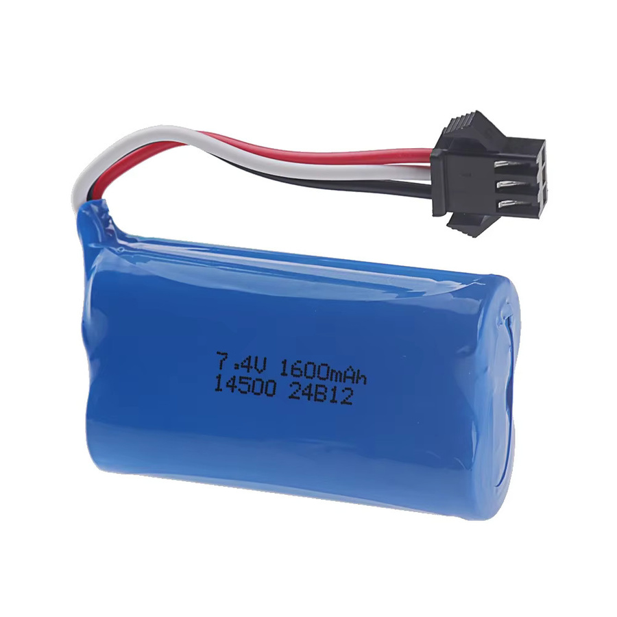 GAOLAG Li-Ionen-Akku 7,4V 1600mAh mit USB-Ladegerät und SM-3P-Stecker in Blau für RC-Autos, Boote und Wasserkugelpistolen - Bild 3