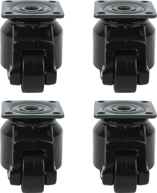 4-teiliges Aimo Heavy Duty Set Industrielle Niveauregulierungsrollen GD40F in Schwarz - Bild 1