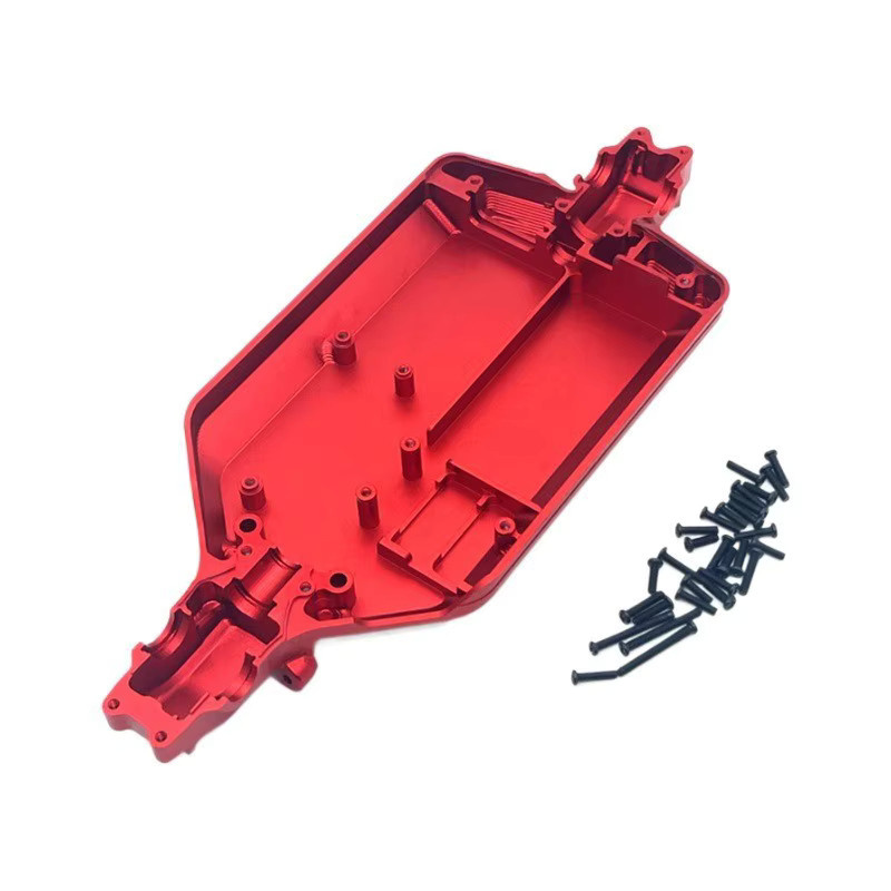 JJRC Ganzmetall-Chassisplatte für SCY RC Crawler Truck, Zubehör, Rot - Bild 3