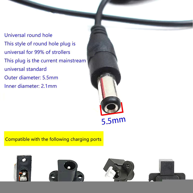 Universal 12V Ladegerät für elektrische Kinderautos mit europäischem Stecker in Schwarz - Bild 6