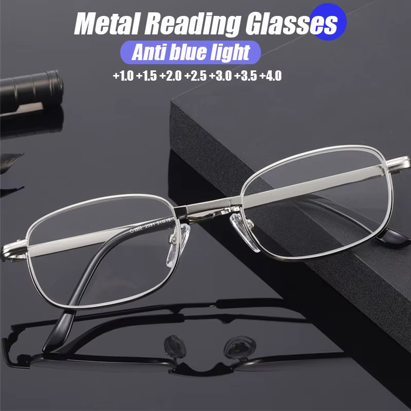 MOYOKA Lesebrille, Metall, Vollrand, quadratisch, silber - Bild 3