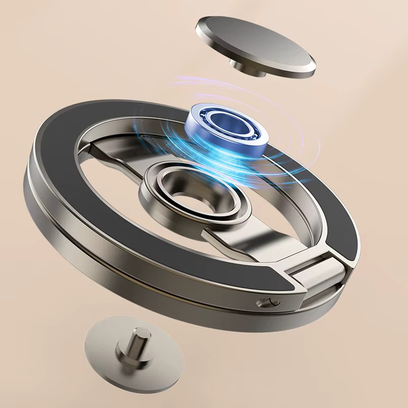 QGhappy Magnetische Handyhalterung mit 360 Grad Rotation und Ring Ständer in Schwarz für MagSafe iPhone und Xiaomi - Bild 3