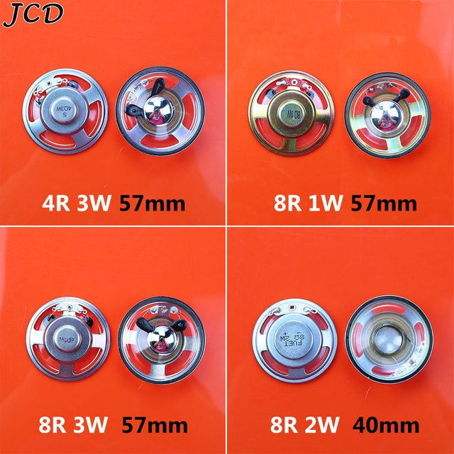 JCD Ultradünner wasserdichter Lautsprecher mit 4 oder 8 Ohm und 1W bis 3W Leistung, Durchmesser: 57 mm oder 40 mm - Bild 1