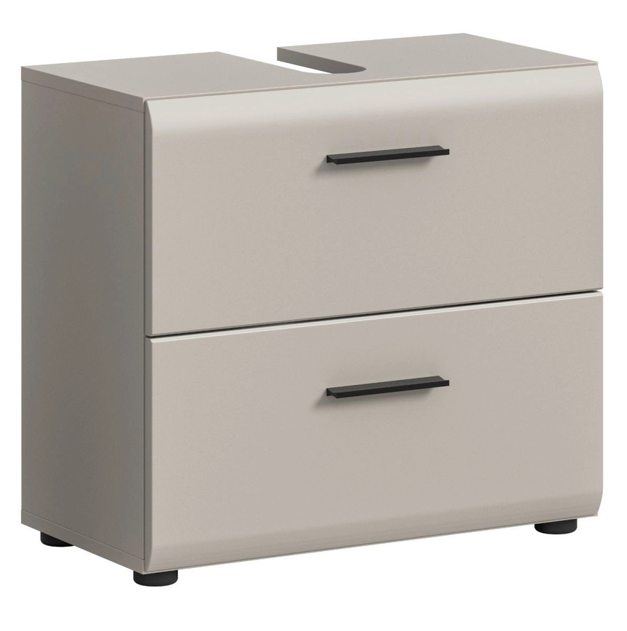 Waschbeckenunterschrank Cover in Kaschmir Sand, modern, matt, B: 60 cm, H: 55 cm, T: 30 cm - Bild 4