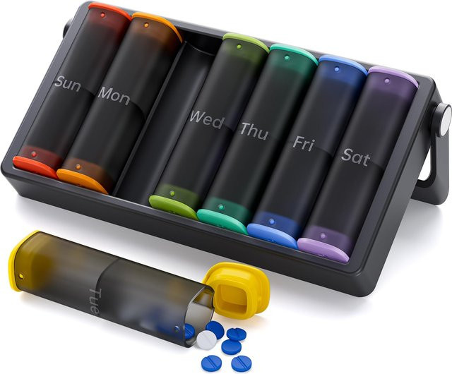 Untior Pillen-Organizer, 7 Tage, 2-mal täglich, Unisex - Bild 1