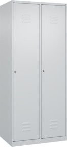 C+P Spind Classic PLUS Spind mit 2 Abteilen in Grau, B/T/H: 80 x 50 x 185 cm, mit Zylinderschloss und 4 Garderobenhaken - Bild 1