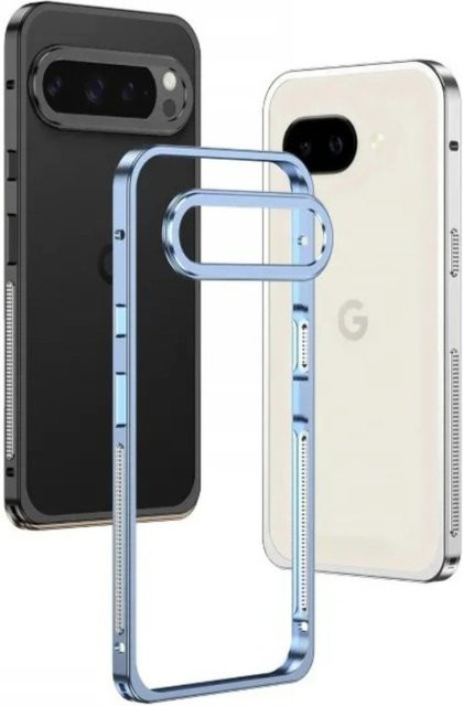 Metall-Stoßfänger-Schutzhülle aus Aluminiumlegierung für Google Pixel 10, 9 und 8 Pro XL in Grau mit Wärmeableitung - Bild 1