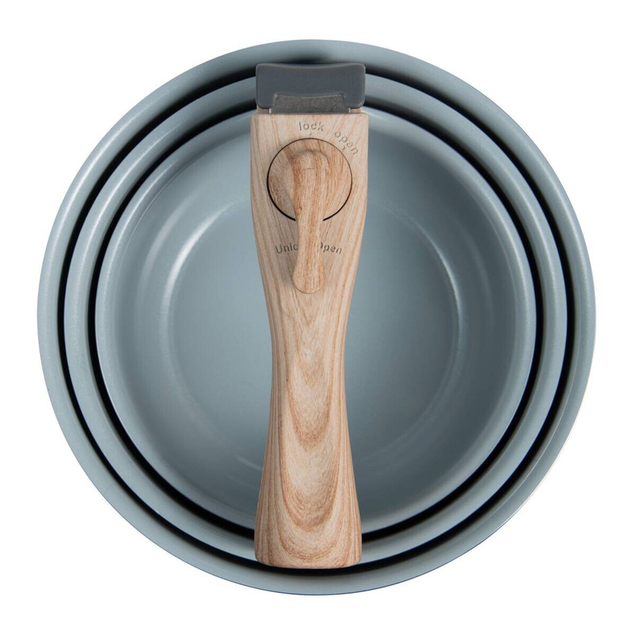 Bergner Click & Cook Topfset aus Aluminium in Silber, 4-teilig mit Antihaftbeschichtung - Bild 2