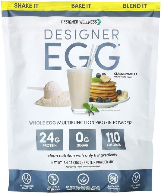 Designer Wellness Designer Egg Vollei-Proteinpulver Klassische Vanille 352 g - Bild 1