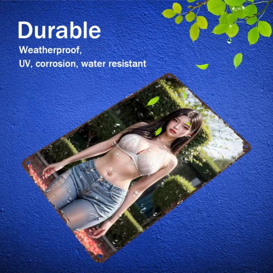 HELLOYOUNG Personalisiertes Aluminium-Schild mit UV-Druck in Weiß, Wanddekoration für Innen und Außen, Breite: 20,3 cm, Höhe: 30,5 cm - Bild 2