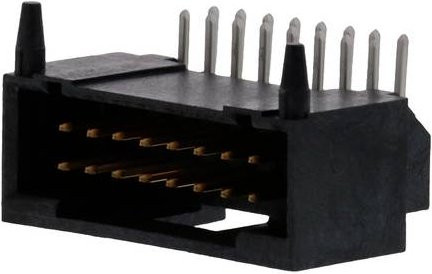 Molex Buchsengehäuse-Platine mit 2 Reihen in Schwarz und Gold (741640016) - Bild 1