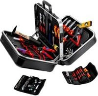 Knipex Werkzeugkoffer BIG Twin Move Elektro, 63-teiliges Werkzeug-Set, Schwarz - Bild 1