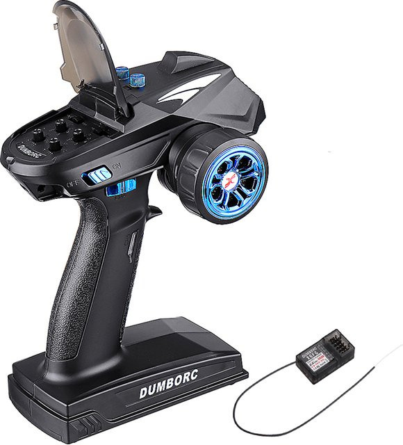 DumboRC X6 2.4GHz 6CH FHSS Radio Transmitter mit Gyro Sensitivity Adjustment und X6FG Receiver für JJRC Q65 MN-90 RC Car - Bild 1