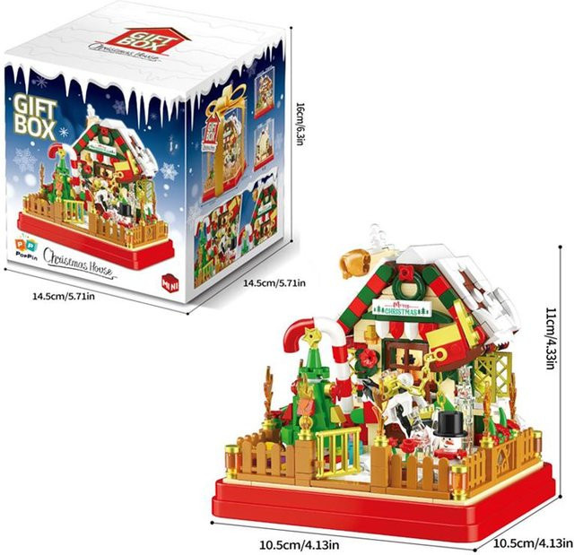 Weihnachtshaus Bausteine, Kreative Stadt Streetview, 654 Teile, ab 6 Jahren - Bild 1